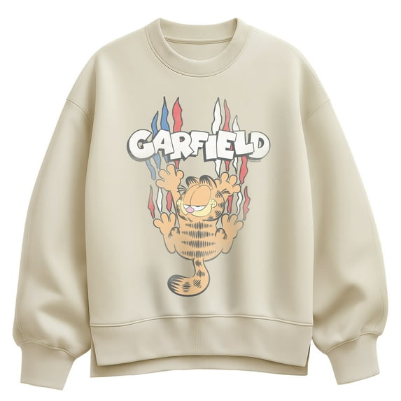 Garfield - Garfield Americana Oversized Fleece Crew Sweatshirt