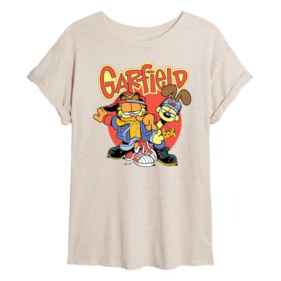Garfield - Garfield And Odie Logo - Women's Oversized T-Shirt