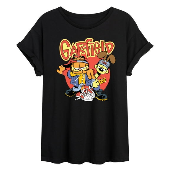 Garfield - Garfield And Odie Logo Oversized Graphic T-Shirt