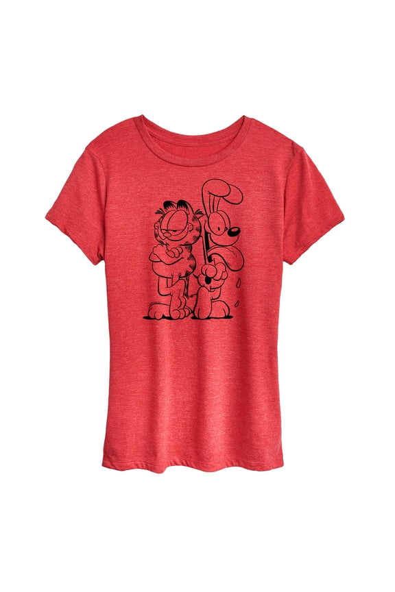 - Garfield And Odie  - Women's Short Sleeve Graphic T-Shirt