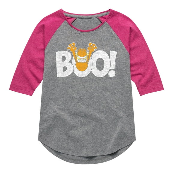 Garfield - Garfield Boo - Toddler And Youth Girls Raglan Graphic T-Shirt