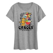 Garfield - Garfield Cancer Astrology - Womens Short Sleeve Graphic T-Shirt