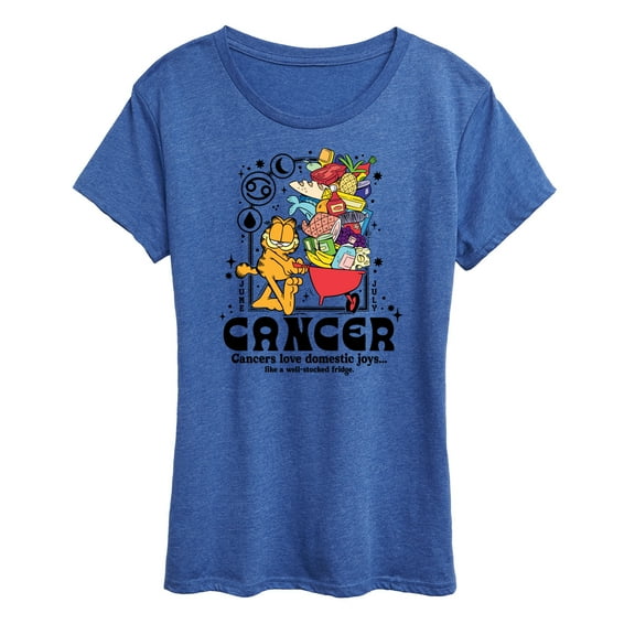 Garfield - Garfield Cancer Astrology - Womens Short Sleeve Graphic T-Shirt
