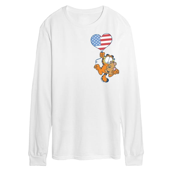 Garfield - Garfield Flag - Men's Long Sleeve Graphic T-Shirt