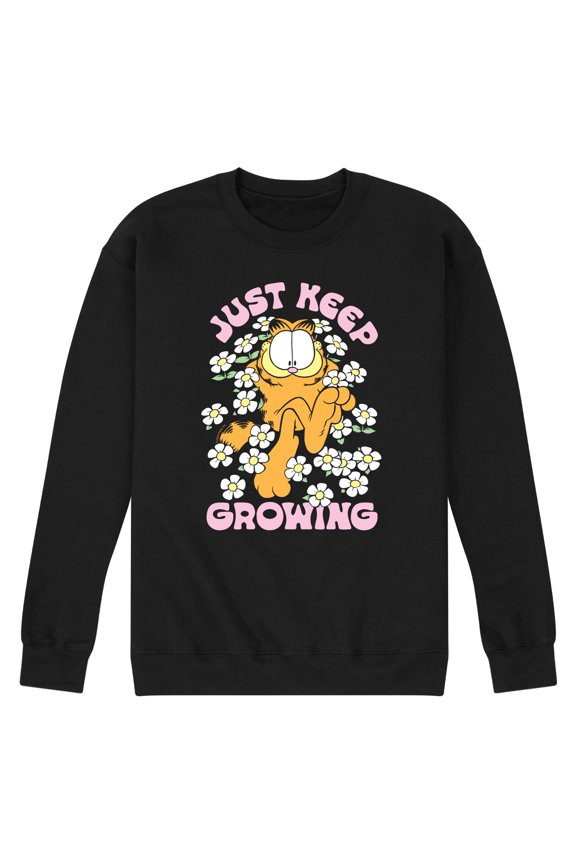 - Garfield Flowers Keep Growing - Men's Crew Fleece