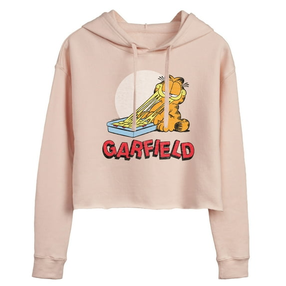 Garfield - Garfield Lasagna Logo - Juniors Cropped Pullover Hoodie
