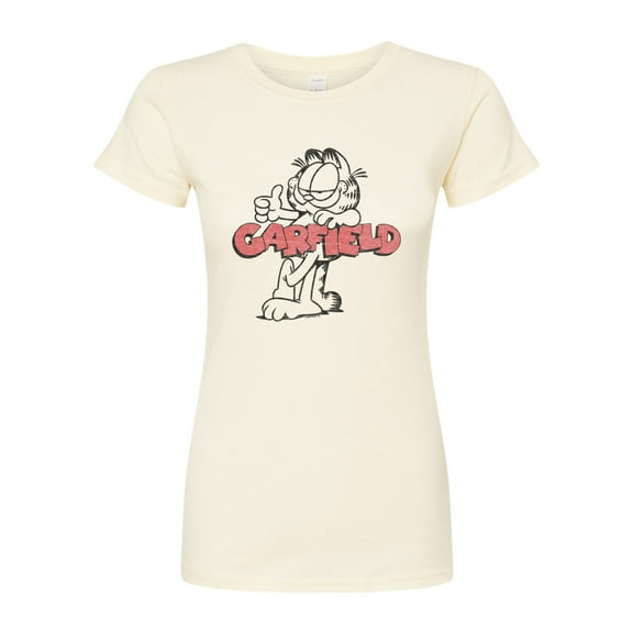 Garfield - Garfield Logo Thumbs Up - Juniors Fitted Graphic T-Shirt