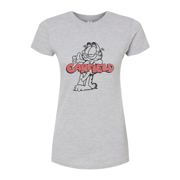 Garfield - Garfield Logo Thumbs Up - Juniors Fitted Graphic T-Shirt