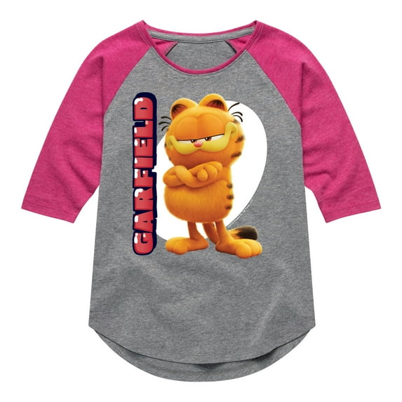 Garfield - Garfield Movie Vertical - Toddler & Youth Girls Raglan Graphic T-Shirt