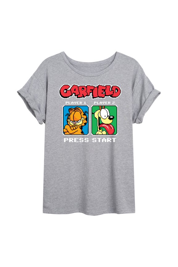 - Garfield Odie Game On - Women's Oversized T-Shirt