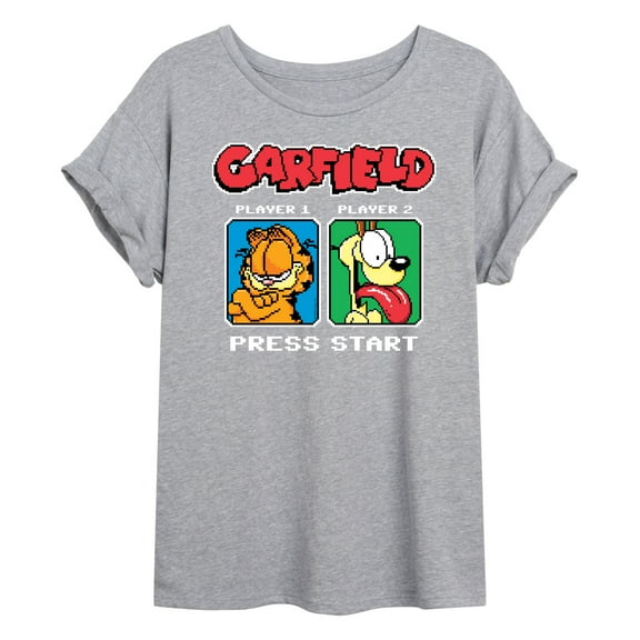 Garfield - Garfield Odie Game On - Juniors Ideal Flowy Muscle T-Shirt