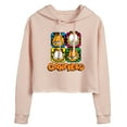 thumbnail image 1 of Garfield - Garfield Pixel Faces - Juniors Cropped Pullover Hoodie, 1 of 5