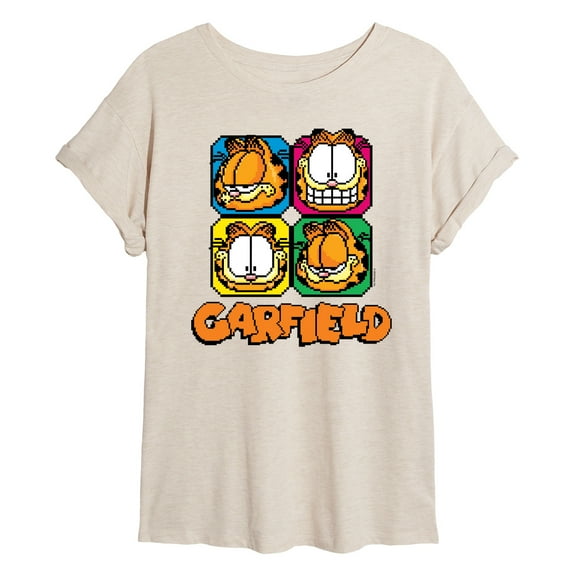 Garfield - Garfield Pixel Faces - Women's Oversized T-Shirt