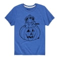 thumbnail image 1 of Garfield - Garfield Pumpkin Art - Toddler And Youth Short Sleeve Graphic T-Shirt, 1 of 5