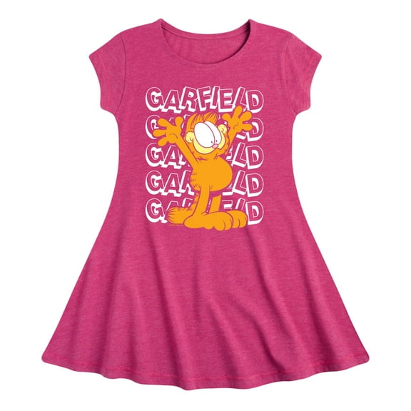 Garfield - Garfield Repeated - Toddler & Youth Girls Fit & Flare Dress