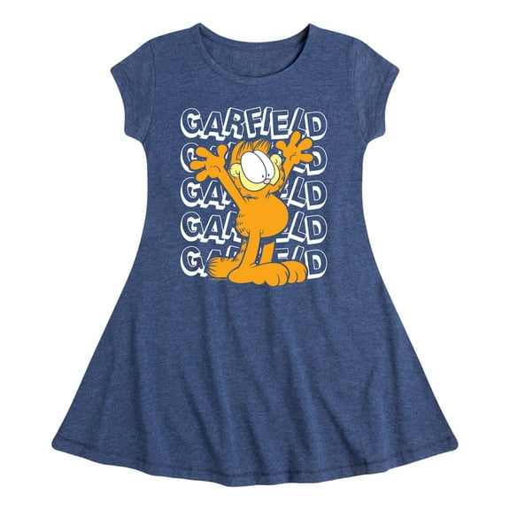 Garfield - Garfield Repeated - Toddler & Youth Girls Fit & Flare Dress