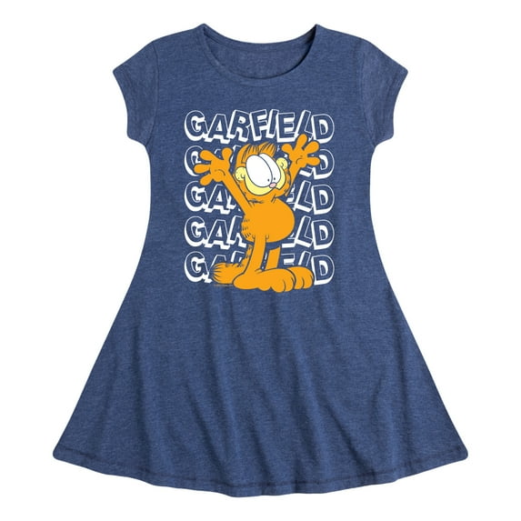 Garfield - Garfield Repeated - Toddler & Youth Girls Fit & Flare Dress