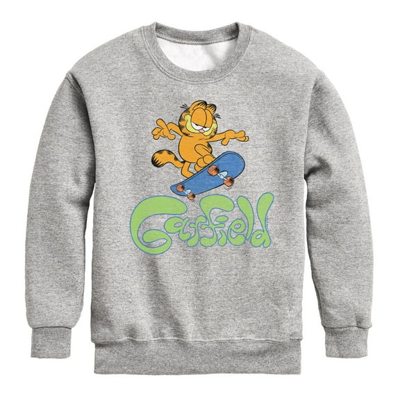 Garfield - Garfield Skater Logo - Toddler & Youth Crewneck Fleece Sweatshirt
