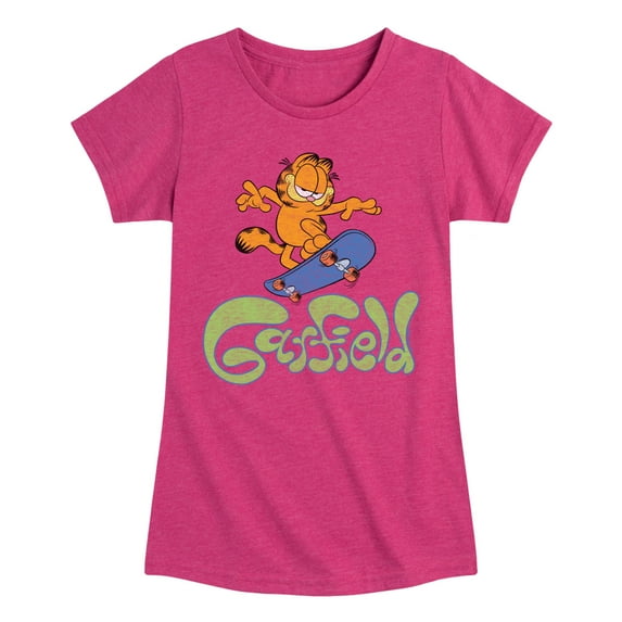 Garfield - Garfield Skater Logo - Toddler & Youth Girls Short Sleeve Graphic T-Shirt