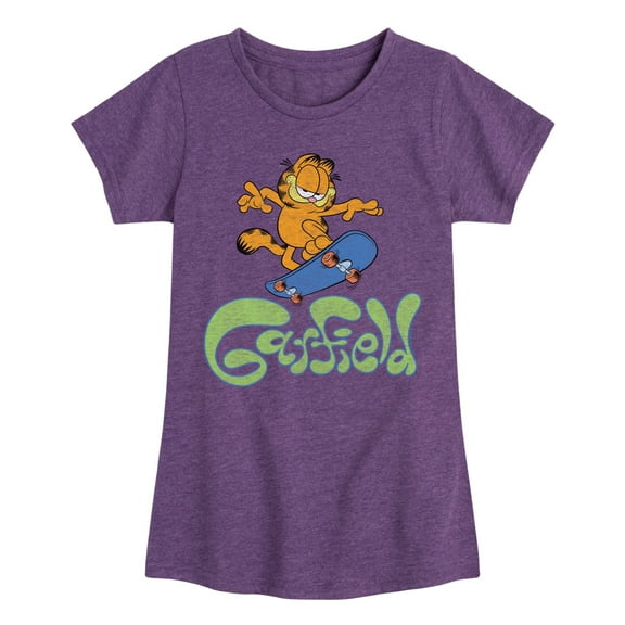 Garfield - Garfield Skater Logo - Toddler & Youth Girls Short Sleeve Graphic T-Shirt