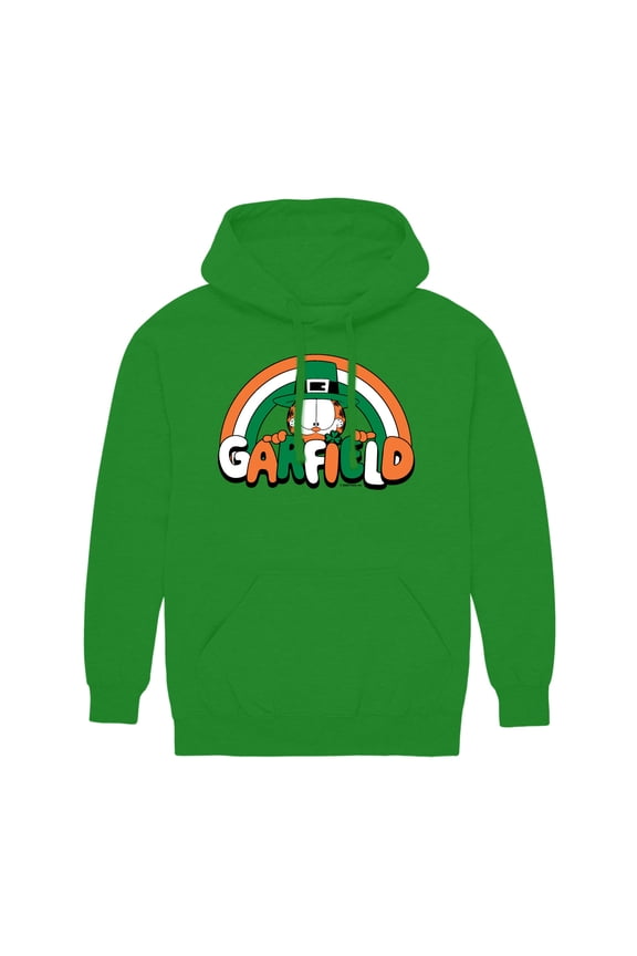 - Garfield St Paddys - Men's Fleece Hoodie Sweatshirt