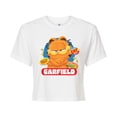 thumbnail image 1 of Garfield  - Garfield Stickers - Juniors Cropped Cotton Blend T-Shirt, 1 of 5