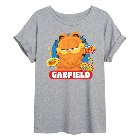 Garfield  - Garfield Stickers - Juniors Ideal Flowy Muscle T-Shirt