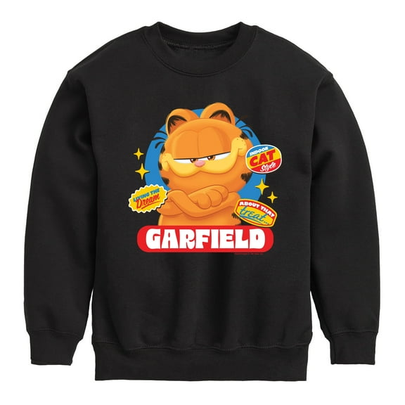 Garfield - Garfield Stickers - Toddler & Youth Crewneck Fleece Sweatshirt