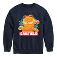 thumbnail image 1 of Garfield - Garfield Stickers - Toddler & Youth Crewneck Fleece Sweatshirt, 1 of 5