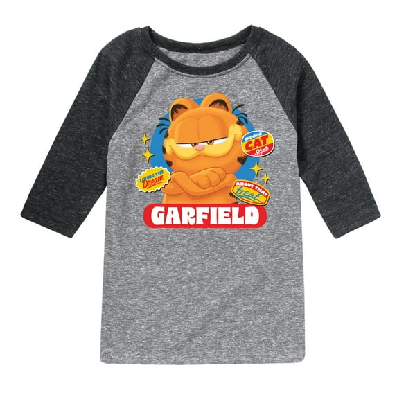 Garfield - Garfield Stickers - Toddler & Youth Raglan Graphic T-Shirt