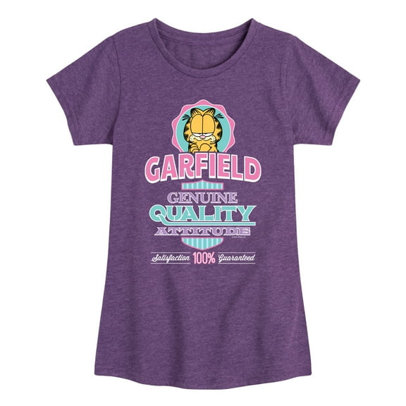 Garfield - Genuine Attitude - Toddler And Youth Girls Short Sleeve Graphic T-Shirt