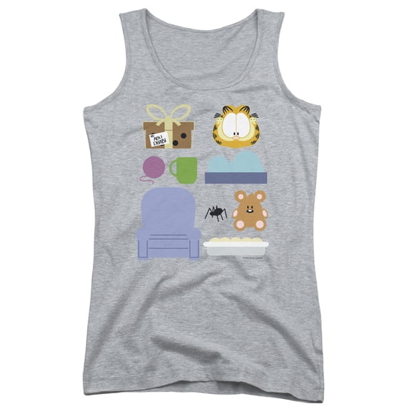 Garfield Gift Set Junior Women's Tank Top Athletic Heather