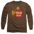 thumbnail image 1 of Garfield Give Me Coffee Long Sleeve Adult 18/1 T-Shirt Coffee, 1 of 1