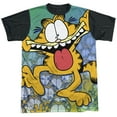 thumbnail image 1 of Garfield Goofy Face Unisex Adult Halloween Costume Sublimated T Shirt, 1 of 4