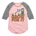 thumbnail image 1 of Garfield - Grow For It - Toddler & Youth Girls Raglan Graphic T-Shirt, 1 of 5