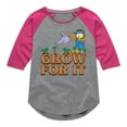 thumbnail image 1 of Garfield - Grow For It - Toddler & Youth Girls Raglan Graphic T-Shirt, 1 of 4