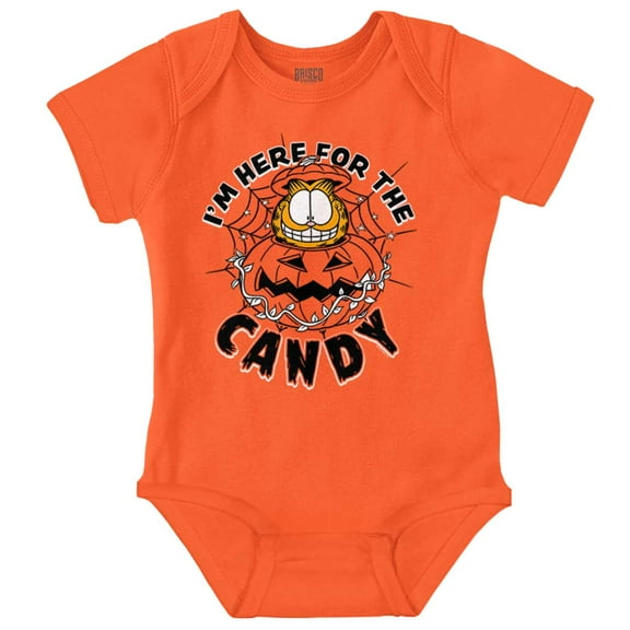 Garfield Halloween Here For Candy Baby Romper Boys or Girls