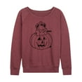 thumbnail image 1 of Garfield - Halloween Pumpkin Art - Women's Lightweight French Terry Long Sleeve Shirt, 1 of 5