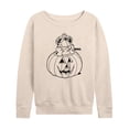 thumbnail image 1 of Garfield - Halloween Pumpkin Art - Women's Lightweight French Terry Long Sleeve Shirt, 1 of 5