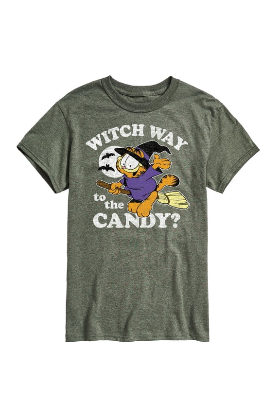 - Halloween Witch Way To The Candy - Men's Short Sleeve Graphic T-Shirt