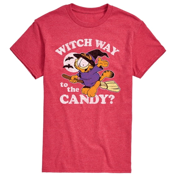Garfield - Halloween Witch Way To The Candy - Men's Short Sleeve Graphic T-Shirt