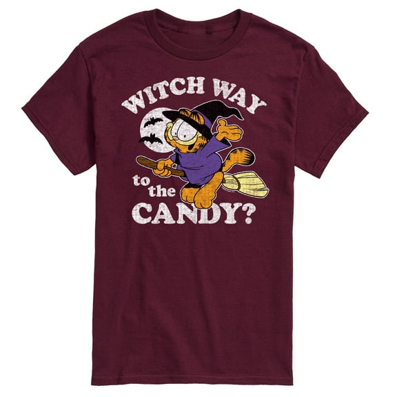 Garfield - Halloween Witch Way To The Candy - Men's Short Sleeve Graphic T-Shirt