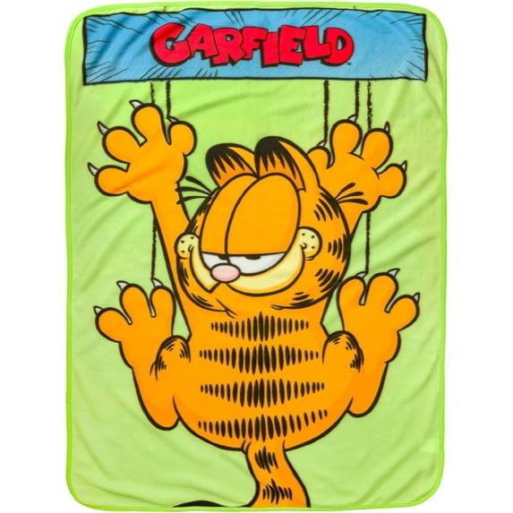 Silver Buffalo Garfield Hanging On 45" x 60" Fleece Throw, Soft and Cozy Blanket, 180 GSM