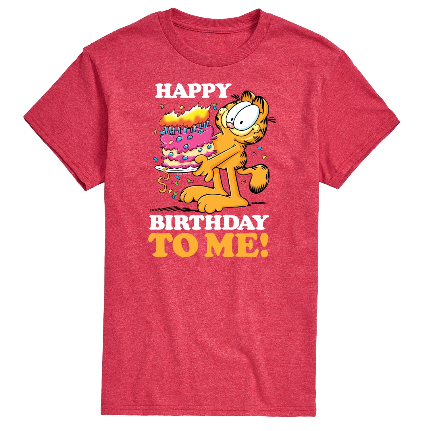 Garfield Happy Birthday To Me Men s Short Sleeve Graphic T Shirt