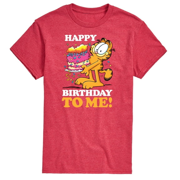 Garfield - Happy Birthday To Me - Men's Short Sleeve Graphic T-Shirt