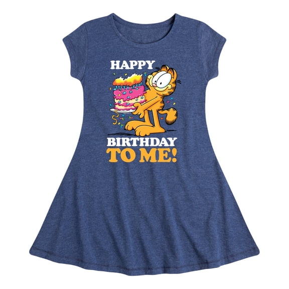 Garfield - Happy Birthday To Me - Toddler & Youth Girls Fit & Flare Dress