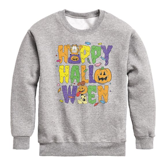 Garfield - Happy Halloween Icons - Toddler And Youth Crewneck Fleece Sweatshirt
