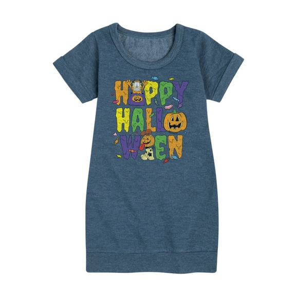 Garfield - Happy Halloween Icons - Toddler And Youth Girls Fleece Dress