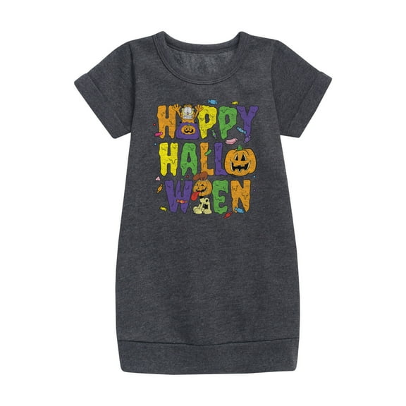 Garfield - Happy Halloween Icons - Toddler And Youth Girls Fleece Dress