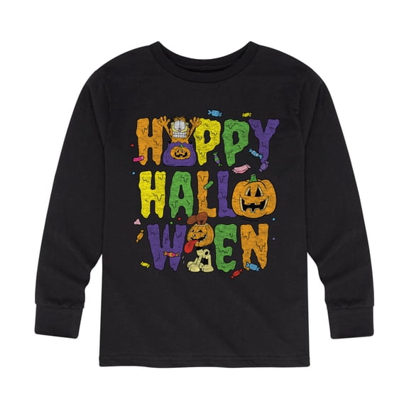 Garfield - Happy Halloween Icons - Toddler And Youth Long Sleeve Graphic T-Shirt
